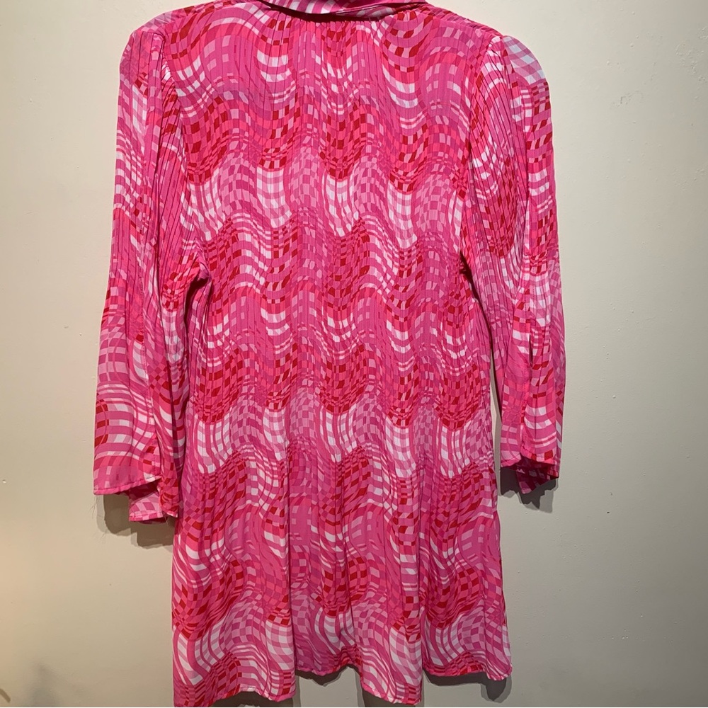 Vibrant Pink Button-Up Tunic - Picture 5 of 9